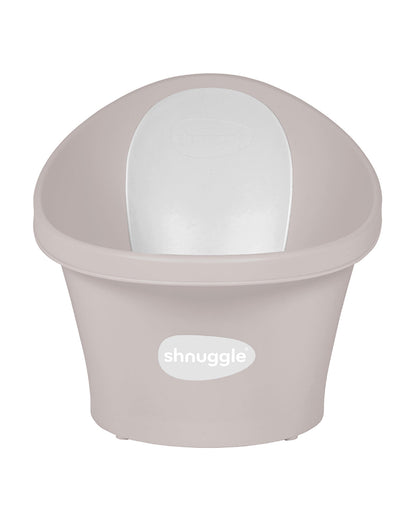 Shnuggle Newborn Bath Tub-With Bum Bump Support-Soft Foam Backrest & Non-Slip Base-BPA Free-0 to 12M-Taupe