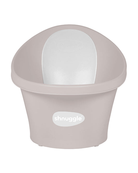 Shnuggle Newborn Bath Tub-With Bum Bump Support-Soft Foam Backrest & Non-Slip Base-BPA Free-0 to 12M-Taupe