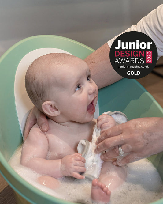 Shnuggle Newborn Bath Tub with Bath Stand-0 to 12M-Pebble Grey