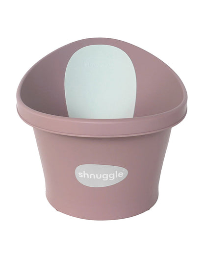 Shnuggle Newborn Bath Tub-With Bum Bump Support-Soft Foam Backrest & Non-Slip Base-BPA Free-0 to 12M-Blossom