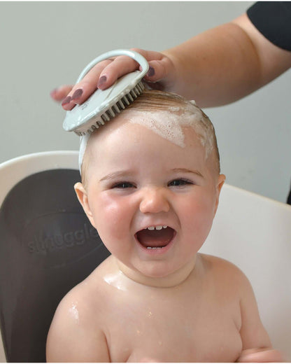 Shnuggle Baby Bath Brush-Antibacterial Silicone-Blossom