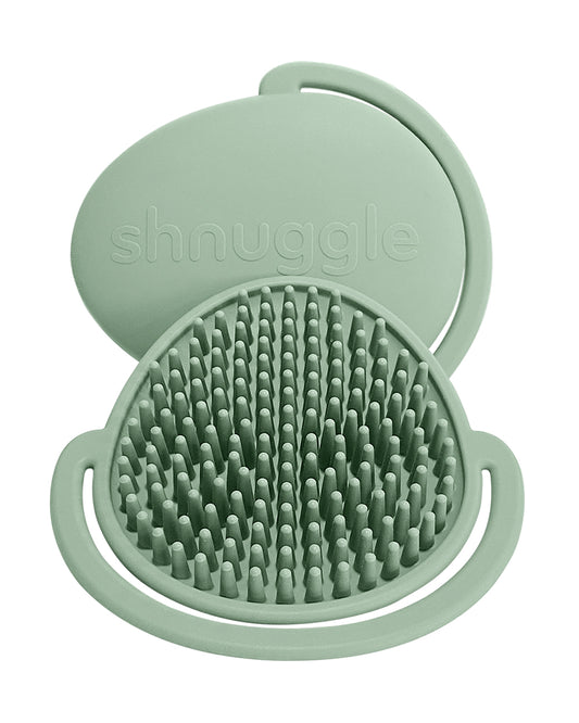 Shnuggle Baby Bath Brush-Antibacterial Silicone-Eucalyptus