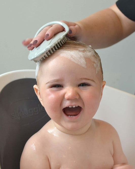 Shnuggle Baby Bath Brush-Antibacterial Silicone-Eucalyptus