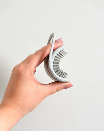 Shnuggle Baby Bath Brush-Antibacterial Silicone-Taupe