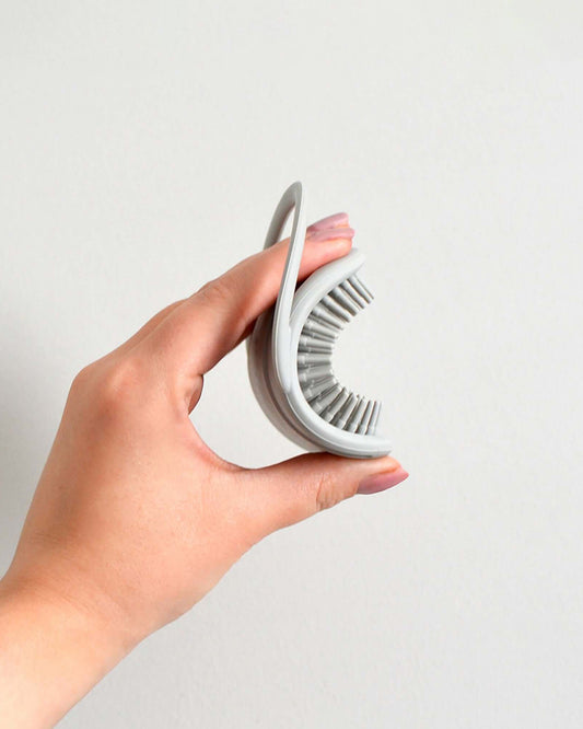 Shnuggle Baby Bath Brush-Antibacterial Silicone-Taupe