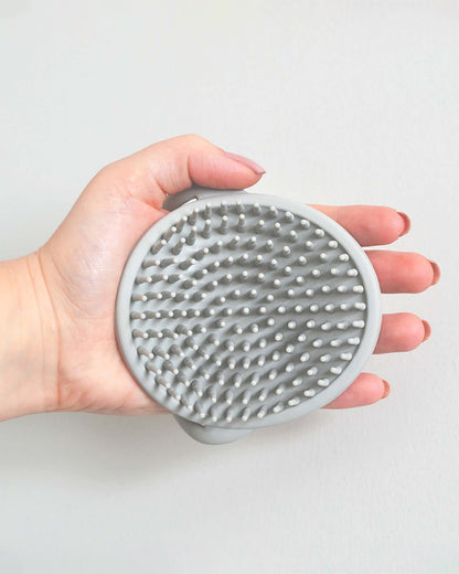 Shnuggle Baby Bath Brush-Antibacterial Silicone-Taupe