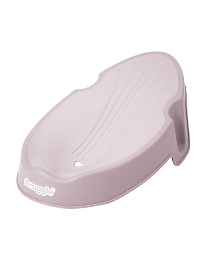 Shnuggle Baby Bather-Non Slip and Soft Warm to Touch Backrest-Water Level Indicator-0 to 6M-Blossom