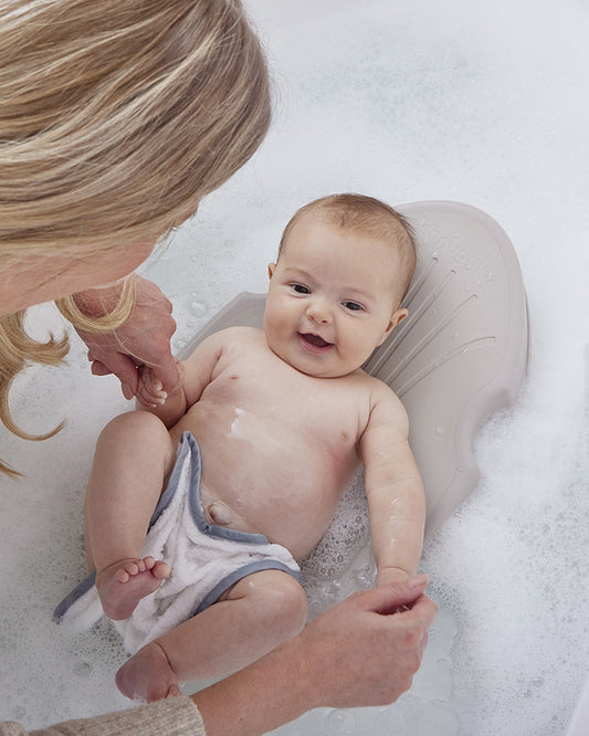 Shnuggle Baby Bather-Non Slip and Soft Warm to Touch Backrest-Water Level Indicator-0 to 6M-Blossom
