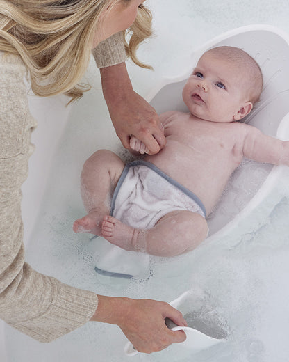 Shnuggle Baby Bather-Non Slip and Soft Warm to Touch Backrest-Water Level Indicator-0 to 6M-Eucalyptus