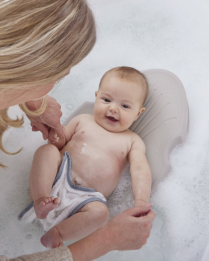 Shnuggle Baby Bather-Non Slip and Soft Warm to Touch Backrest-Water Level Indicator-0 to 6M-Eucalyptus