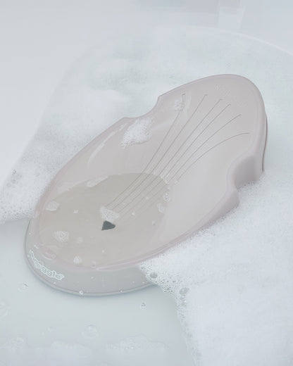 Shnuggle Baby Bather-Non Slip and Soft Warm to Touch Backrest-Water Level Indicator-0 to 6M-Pebble