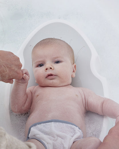 Shnuggle Baby Bather-Non Slip and Soft Warm to Touch Backrest-Water Level Indicator-0 to 6M-Taupe
