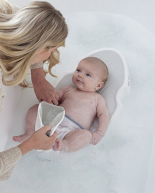 Shnuggle Baby Bath Tub with Bather & Jug-0 to 48M-Taupe