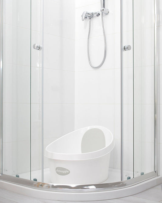 Shnuggle Baby Bath Tub with Bather & Jug-0 to 48M-Pebble Grey