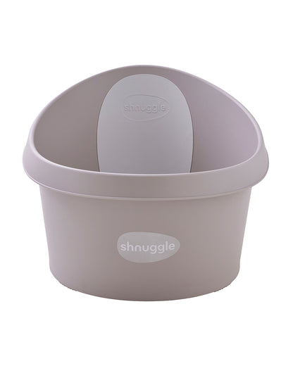 Shnuggle Toddler Bath Tub-With Bum Bump Support-Soft Foam Backrest & Non-Slip Base-Fits in Shower & Adult Bath-BPA Free-12 to 48M-Taupe