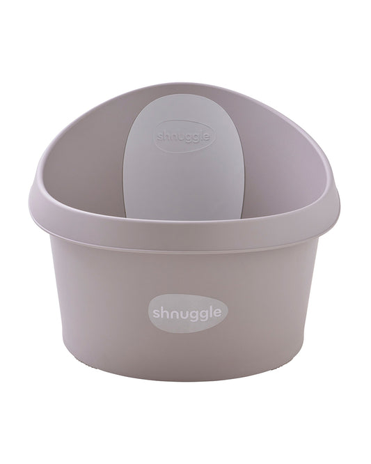 Shnuggle Toddler Bath Tub-With Bum Bump Support-Soft Foam Backrest & Non-Slip Base-Fits in Shower & Adult Bath-BPA Free-12 to 48M-Taupe