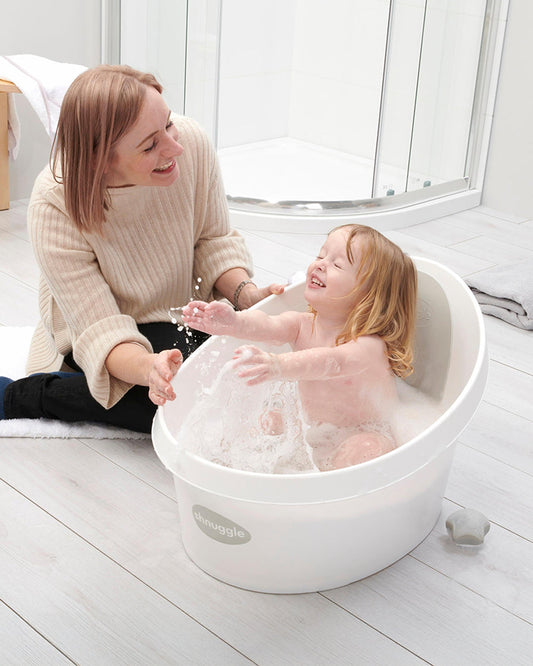 Shnuggle Baby Bath Tub with Bather & Jug-0 to 48M-Taupe