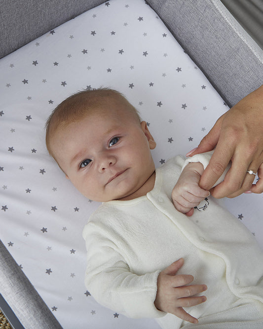 Shnuggle Air Lite Bedside Crib-With Firm, Hypoallergenic Mattress & Hammock Storage-Incline Option For Colic & Reflux-6 Positions Adjustable Height-Both Side Mesh Panels-For 0 to 6M (9 Kg)-Taupe