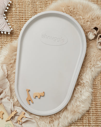 Shnuggle Squishy Diaper Changing Mat-Baby Safe Premium PU Foam-With Wipe Clean, Non-Skid Base-Eucalyptus