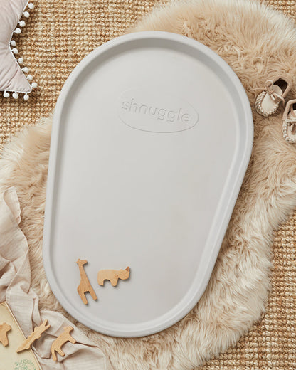 Shnuggle Newborn Bath Tub with Diaper Changing Mat & Bath Jug-0 to 12M-Blossom