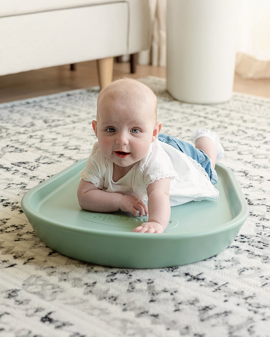 Shnuggle Squishy Diaper Changing Mat-Baby Safe Premium PU Foam-With Wipe Clean, Non-Skid Base-Grey