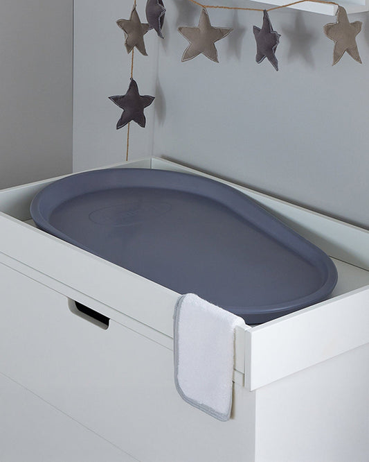 Shnuggle Newborn Bath Tub with Diaper Changing Mat & Bath Jug-0 to 12M-Blossom