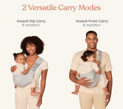 Ergobaby Upsie Sling Baby Carrier-With 2 Carry Positions-Ergonomic M Shape Seat-Folds Compactly-Front Storage-Adjustable & Thick Padding For Comfortable Carry-For 6M to 4Y (Upto 20 Kg)-Midnight Blue