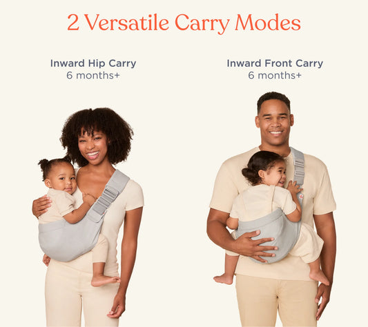 Ergobaby Upsie Sling Baby Carrier-With 2 Carry Positions-Ergonomic M Shape Seat-Folds Compactly-Front Storage-Adjustable & Thick Padding For Comfortable Carry-For 6M to 4Y (Upto 20 Kg)-Midnight Blue