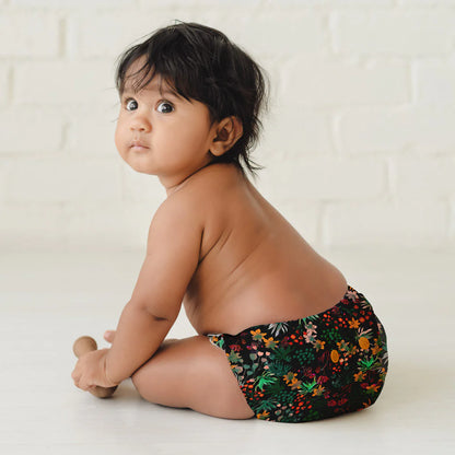 SuperBottoms Shruberry Freesize UNO-12 Hours Absorbency Cloth Diaper-Padded Underwear-100% Organic Cotton-Washable & Reusable-3 to 36M