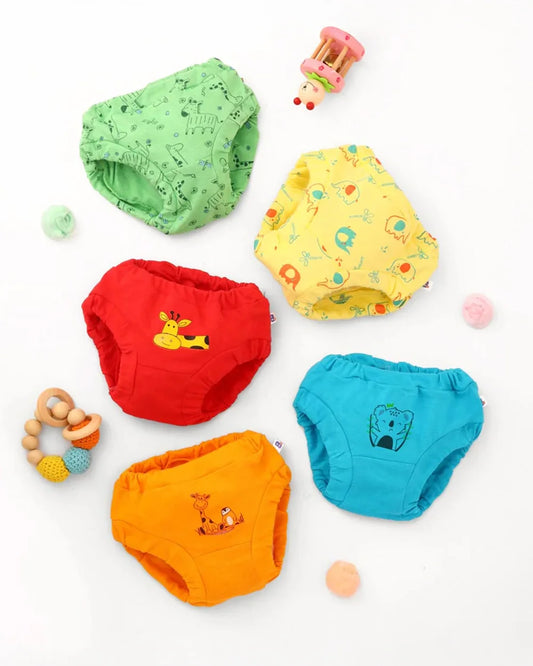 SuperBottoms Multicolored Briefs Wonder Wild Cotton-For Infants