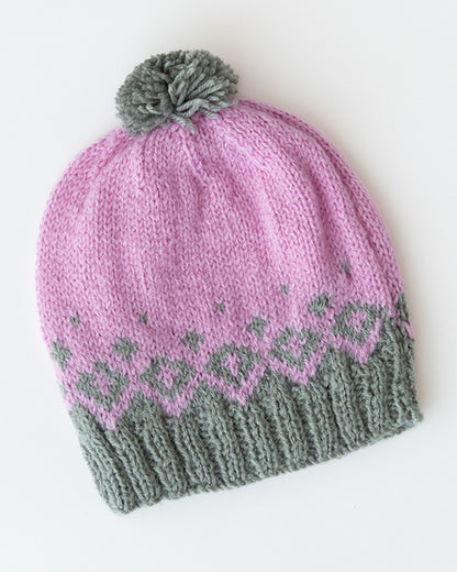 The Original Knit Lavender & Grey Winter Wear Cap-Solid-Acrylic-For Infants