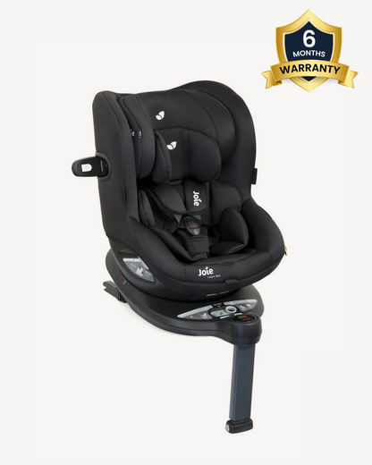 Joie i-Spin 360 Baby Car Seat-Convertible-(Front & Rear Facing)-6 Positions Recline-360 Degrees Rotation-6 Months Warranty-For 0 to 4Y (Upto 19 Kg)-Coal