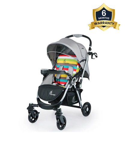 R For Rabbit Chocolate Ride Baby Stroller-Reversible Handle-5 Point Harness-Pram for 0 to 3Y (Upto 20Kg)-Rainbow