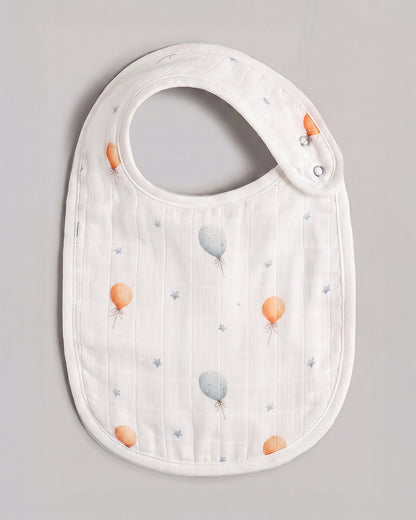Twingle 100% Organic Muslin Bib-Soft Terry on the Back for maximum Absorbency-Trusted YKK Snaps-Easter Duck-Pack of 2-For Infants