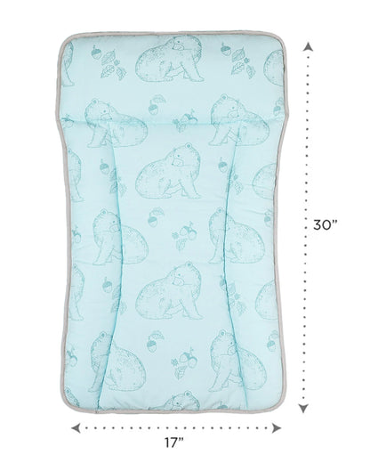 Masilo Diaper Changing Mat-Reversible-GOTS Certified Organic Cotton-Bear Hug