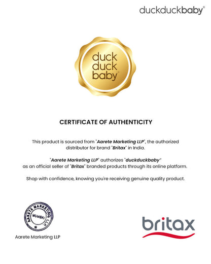 Britax Flylite Cabin Friendly Stroller-Extra Large Extendable Canopy-One Hand Fold-Flat Reclining Seat-Includes Carry Bag & Cup Holder-For 0 to 4Y (Upto 22Kg)-Carbon Black