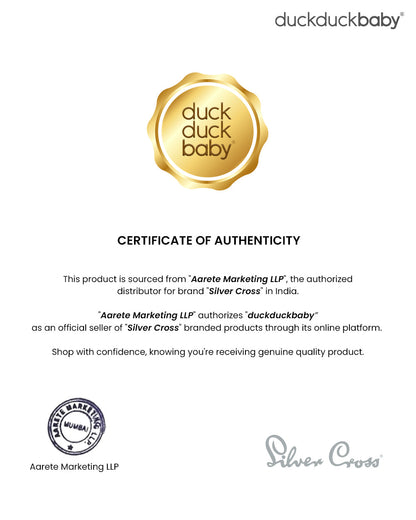 Silver Cross Clic 2 Cabin Friendly Stroller-One Hand Fold-Flat Reclining Seat-Includes Rain Cover-2 Years Warranty-Pram for 0 to 4Y (Upto 22 Kg)-Conifer