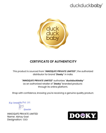 Dooky Anti Lost Safety Wristband With Range of 2.5m-Safety Harness-Velcro Lock-White-6 to 36M