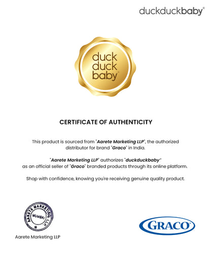 Graco Airpop Baby Car Seat-Forward Facing-With Air Holes-1Y to 11Y (Upto 36Kg)-Light Simple Black