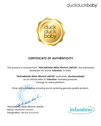 Infantino Puzzle Multicolor Playmat-Pop out Shapes and Textured-Includes 6 Soft EVA Foam Tiles-0M+