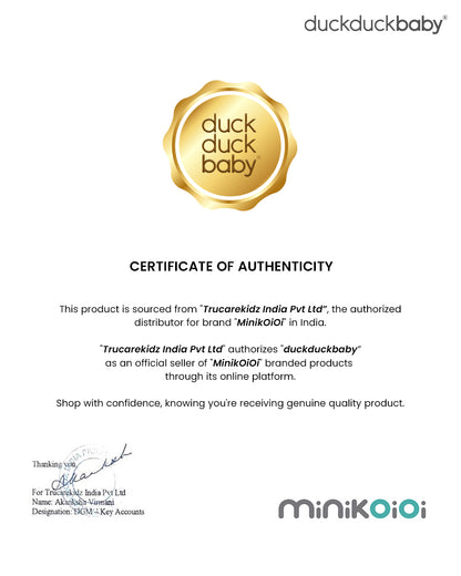 MinikOiOi Flexi Silicone Bib-With Unique Belt Fastening Design-Crumb Catcher-Velvet Rose-For Infants