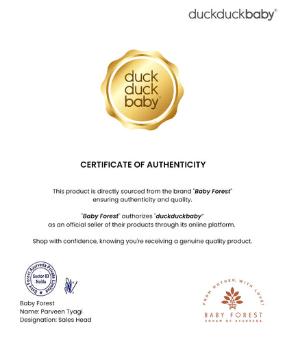 Baby Forest Somya Aanchal Baby Hooded Towel-Bamboo Cotton-White