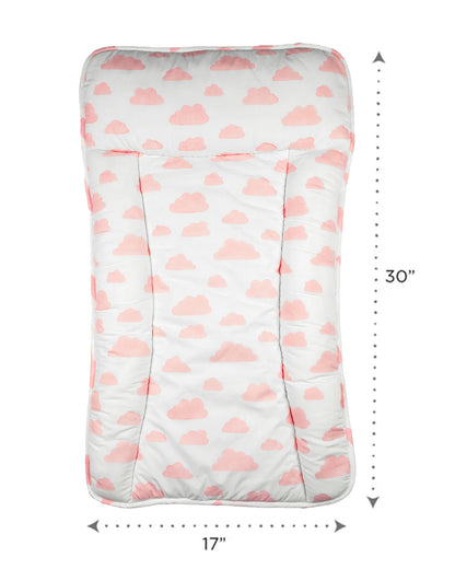 Masilo Diaper Changing Mat-Reversible-GOTS Certified Organic Cotton-Cloud Pink