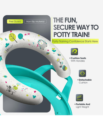 bbluv Poti Potty Seat-With Removable Cushion-Aqua-9M+