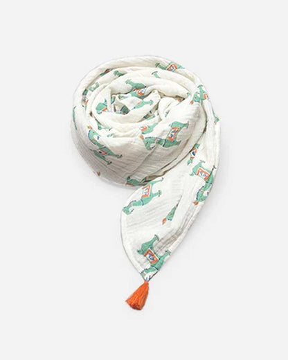 The Almirah Bankura Green Swaddle-Organic Muslin Cotton-Infant Wraps