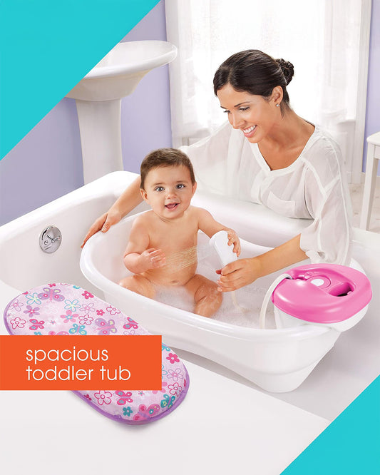 Summer Infant Newborn-To-Toddler Baby Bath Tub-With Shower Centre-0 to 12M-Pink