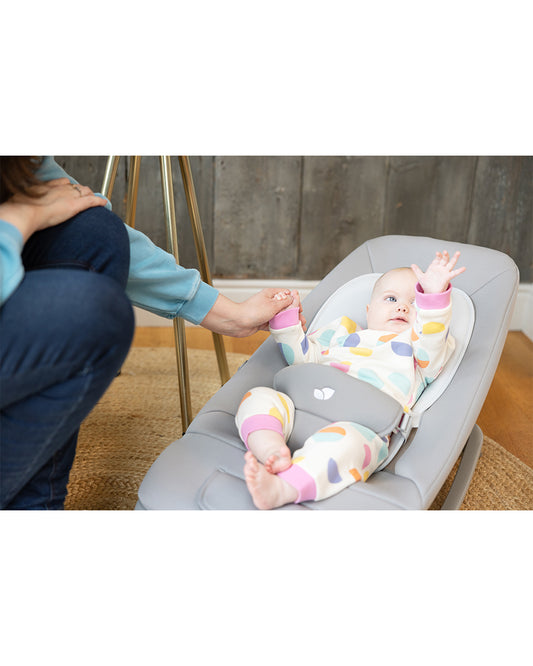 Joie Dreamer Rocker & Bouncer-3 Position Reclining Seat-2 Position Adjustable Leg Rest-With Removable & Rotating Toy Bar-2 Years Warranty-Upto 15 Kg-Walnut