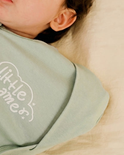 Twingle 100% Organic Cotton Sleeping Bag with Inbuilt Mittens-Snug Fit & Arms Up Design for Natural Body Posture-Zip Guard to Protect Baby's Chin & Neck-Two Way Zipper for Easy Diaper Change-Solid-Swamp-For Infants