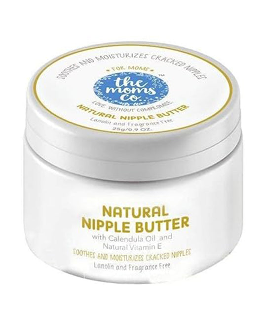 The Moms Co. Natural Nipple Butter-Soothes & Moisturizes Sore & Cracked Nipples-Breastfeeding Safe