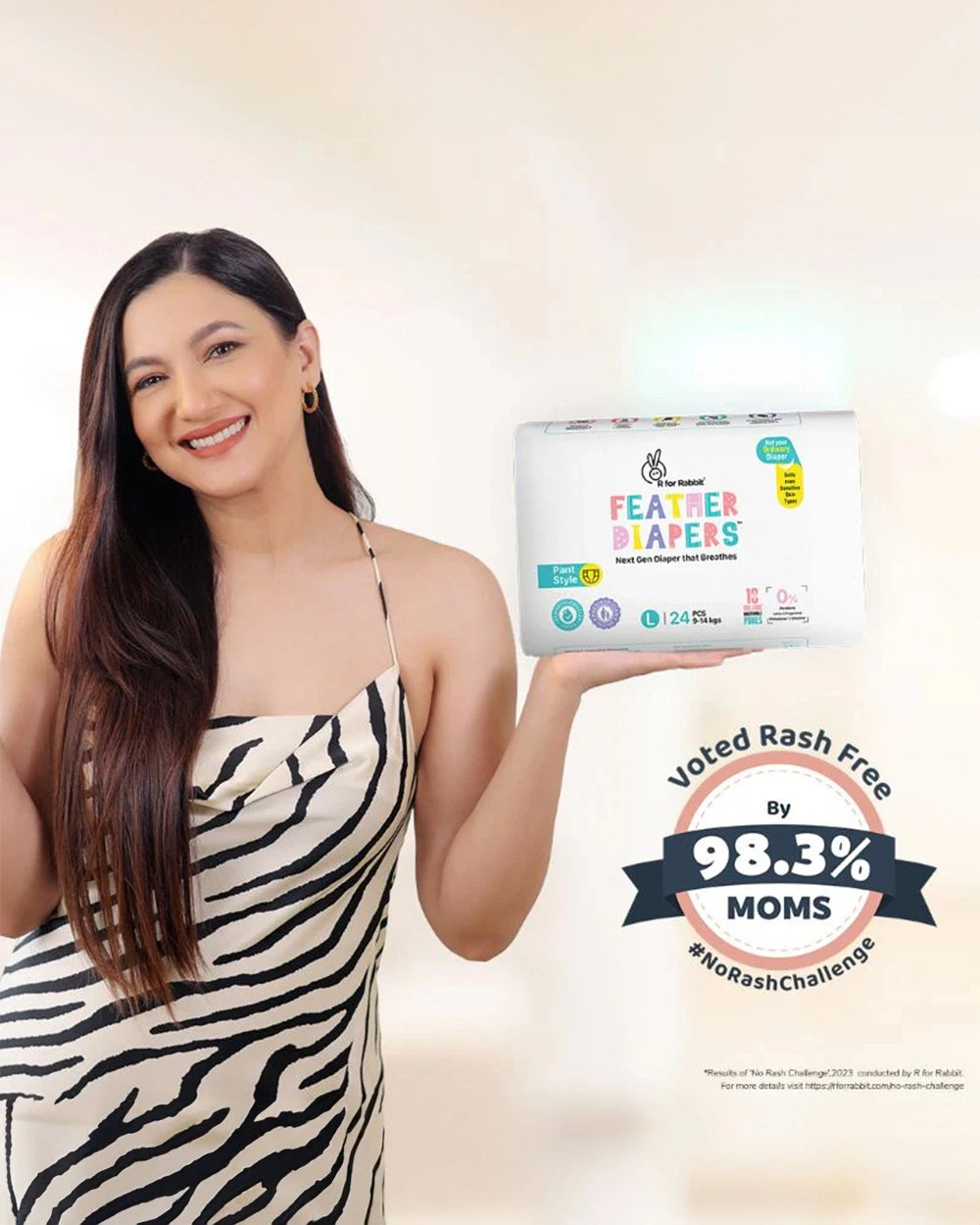 R For Rabbit Feather Taped Diapers-XS (Upto 5Kg)-Dermatologically Tested